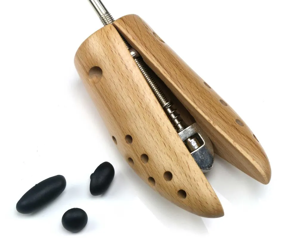 Mens Deluxe Beech Wood Shoe Stretcher 4 Sizes metal core