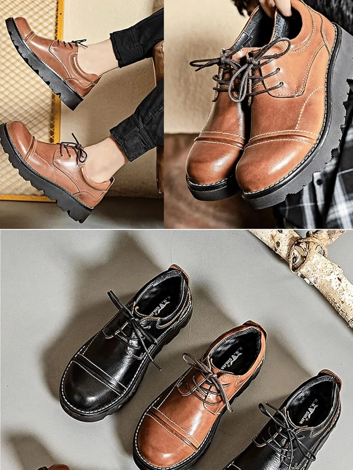 Men's Dress Loafers, Lightweight Comfortable Driving Shoe, Non Slip Casual Business Leather Shoes for Walking Office