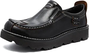 Men's Dress Loafers, Lightweight Comfortable Driving Shoe, Non Slip Casual Business Leather Shoes for Walking Office