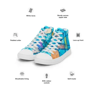 Men’s high top canvas shoes- Blue