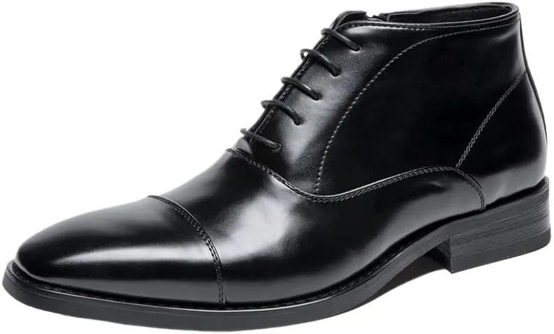 Men's Lace-up Casual -Foot Loafers Soft Sole Lightweight Leather Lining Shoes Non-Slip Suitable Oxford Dress Shoes