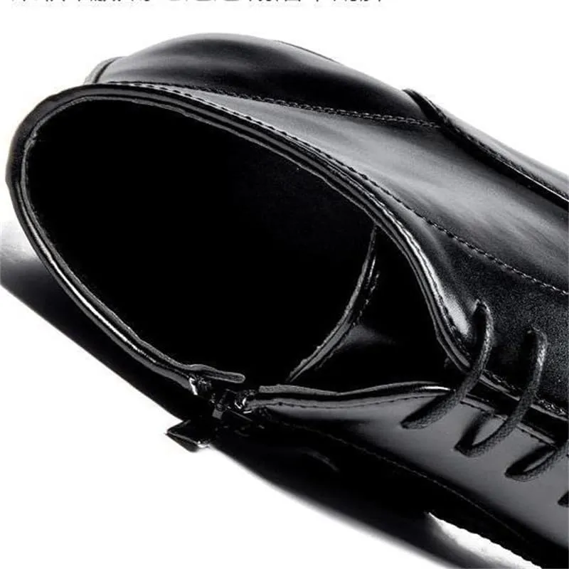 Men's Lace-up Casual -Foot Loafers Soft Sole Lightweight Leather Lining Shoes Non-Slip Suitable Oxford Dress Shoes