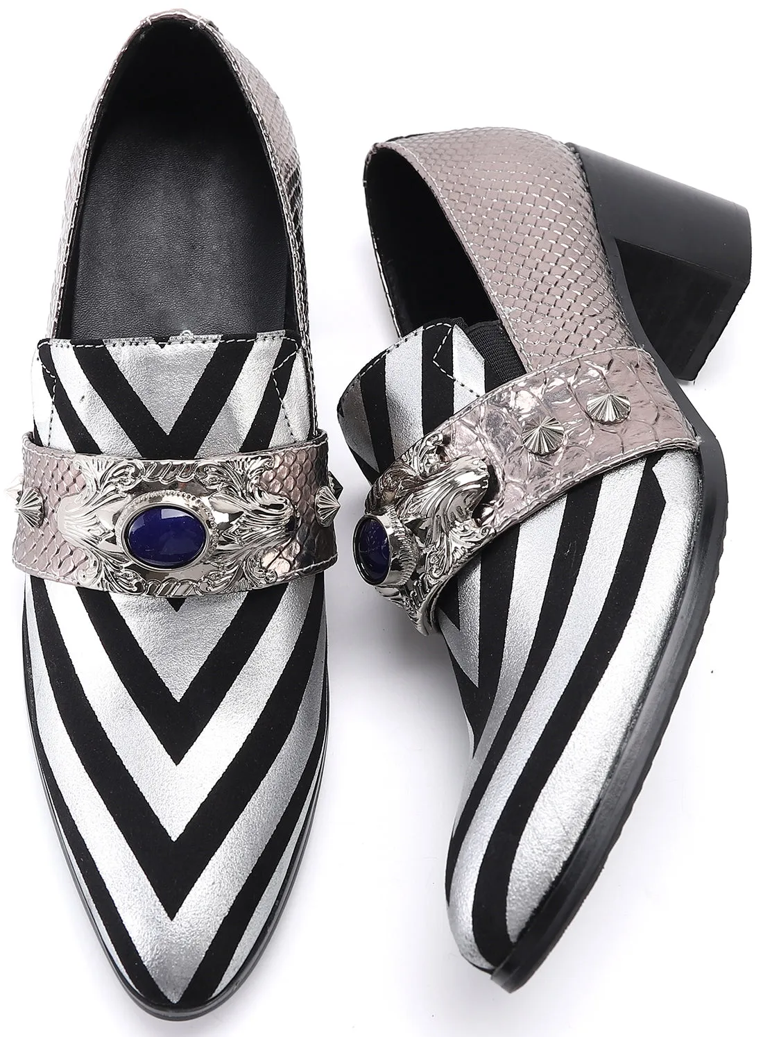 Men's Leather Jewelry Opera Pumps