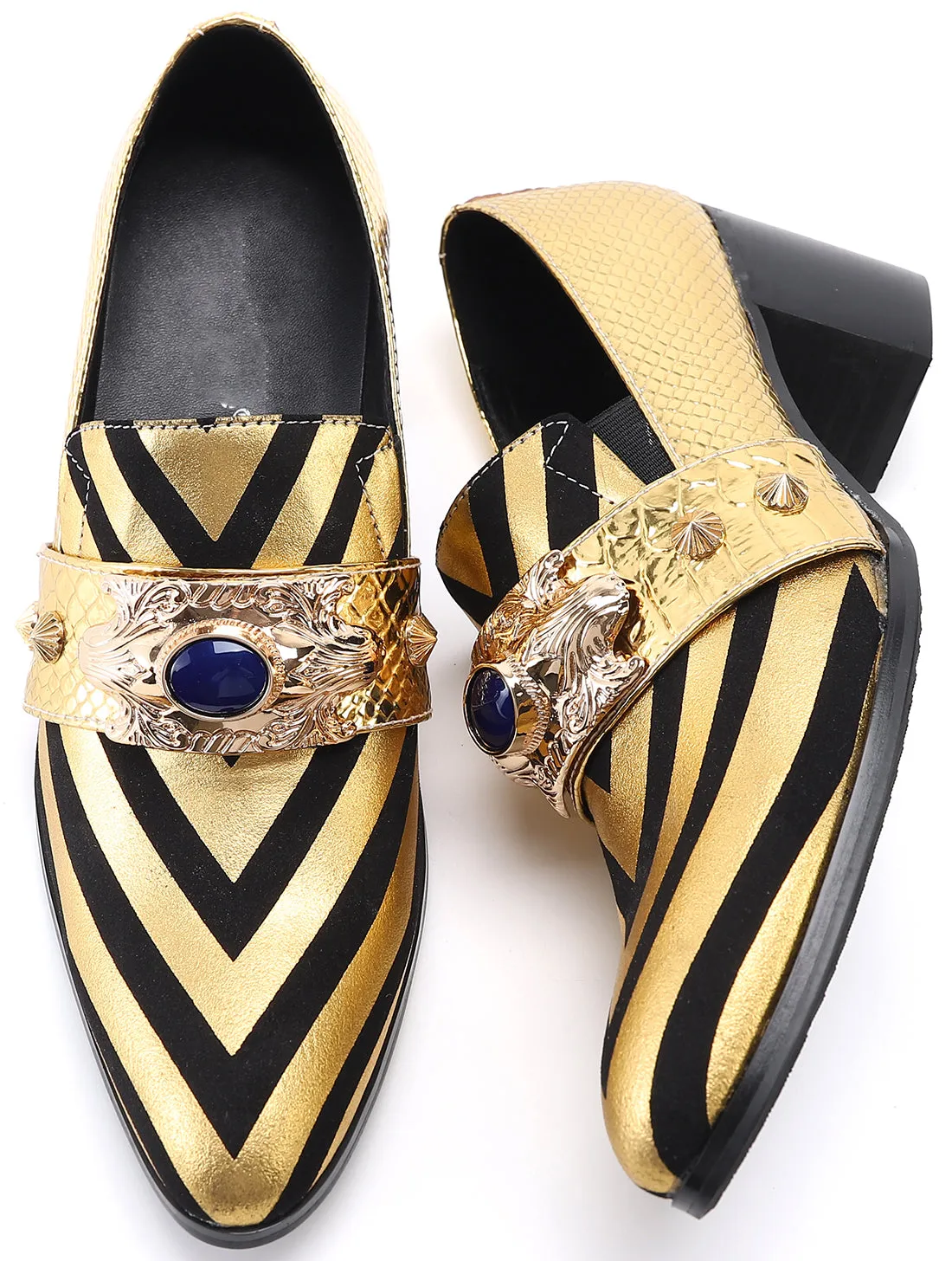 Men's Leather Jewelry Opera Pumps