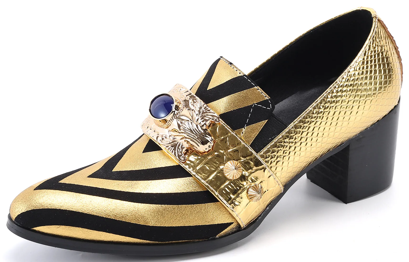 Men's Leather Jewelry Opera Pumps