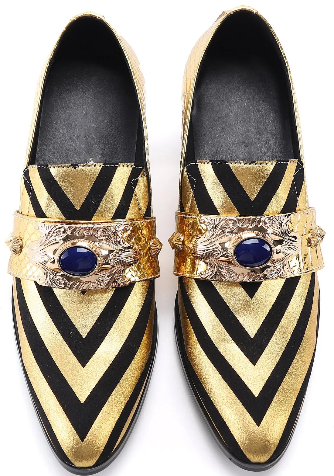 Men's Leather Jewelry Opera Pumps