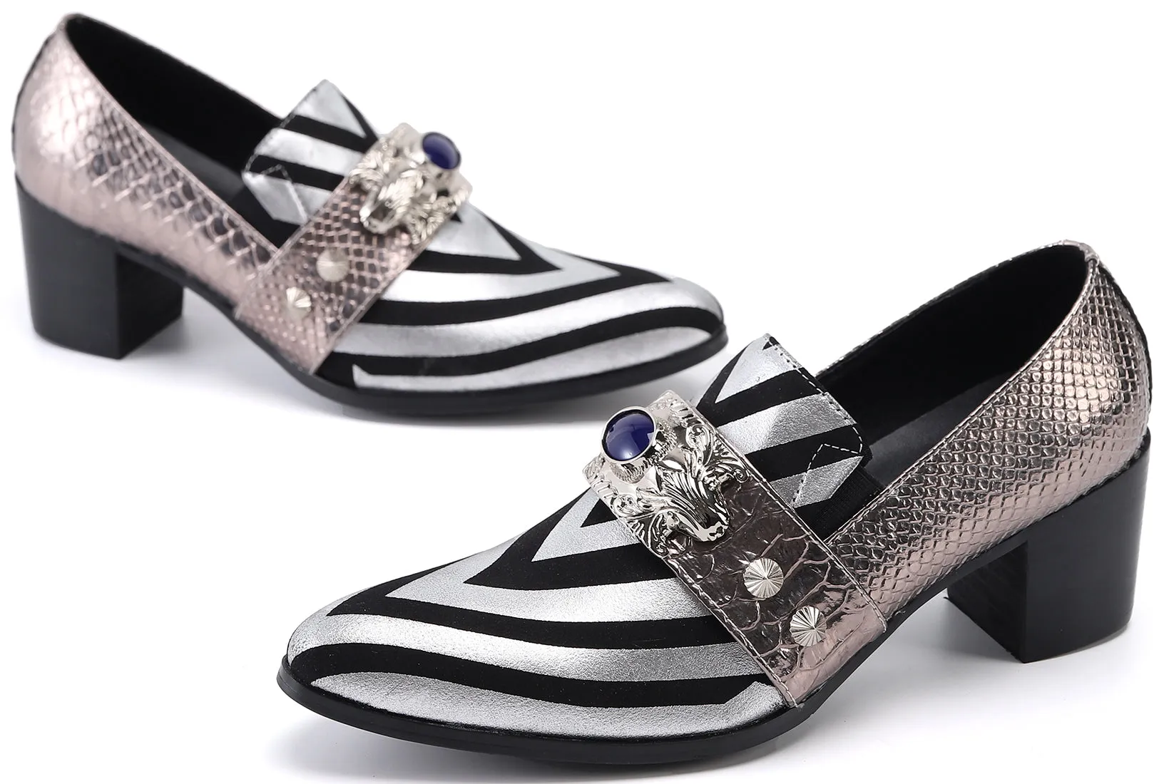 Men's Leather Jewelry Opera Pumps