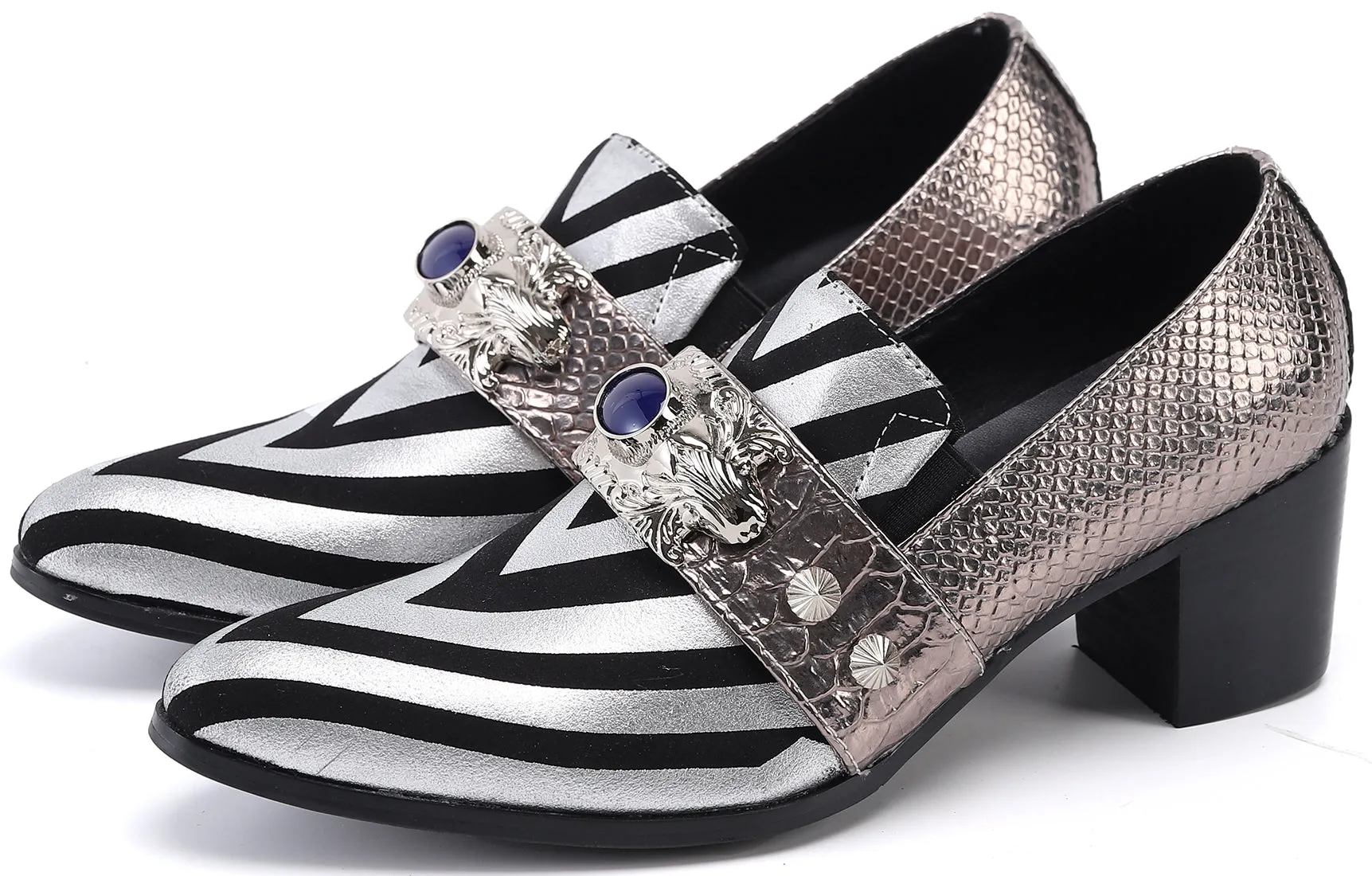 Men's Leather Jewelry Opera Pumps