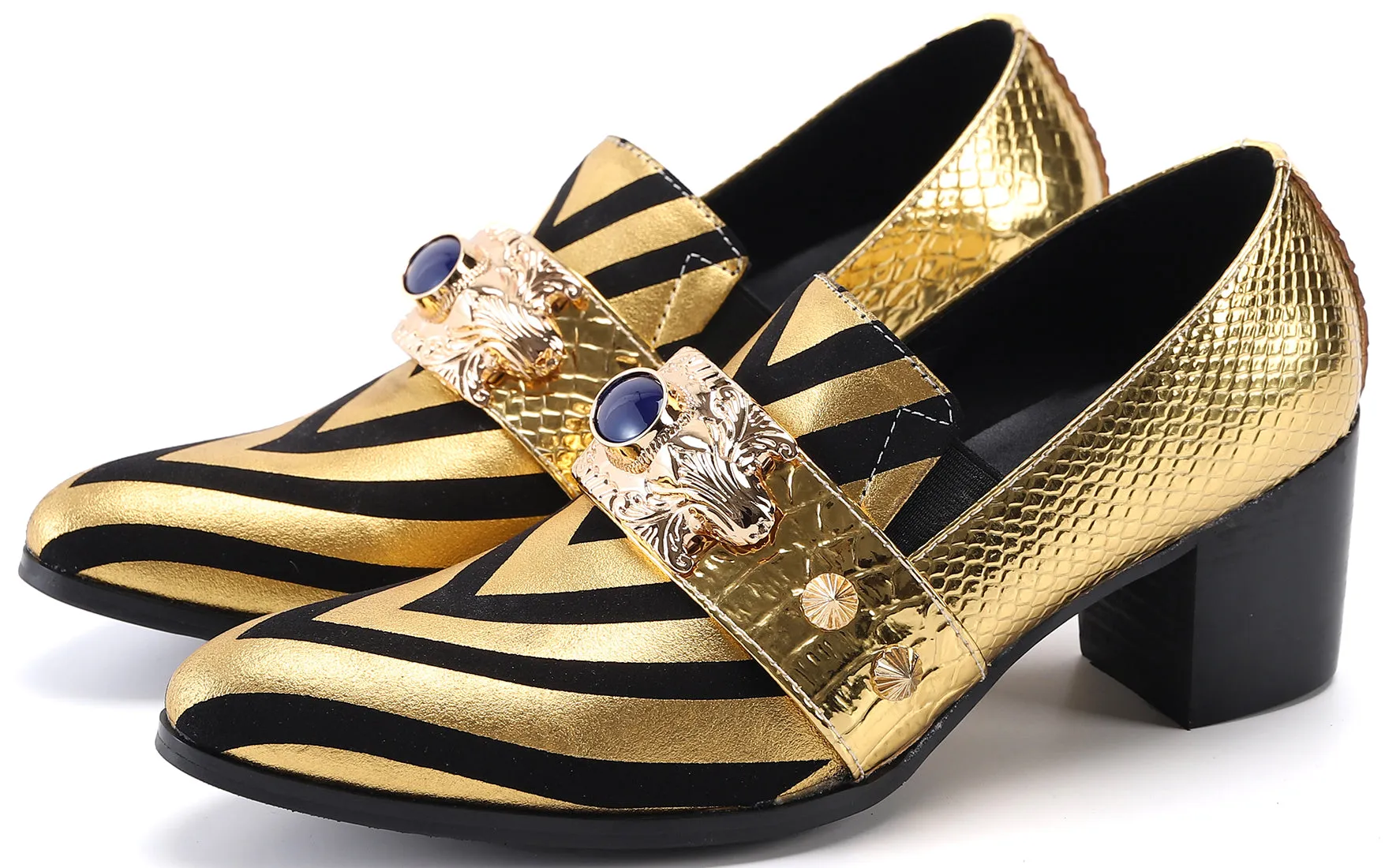 Men's Leather Jewelry Opera Pumps