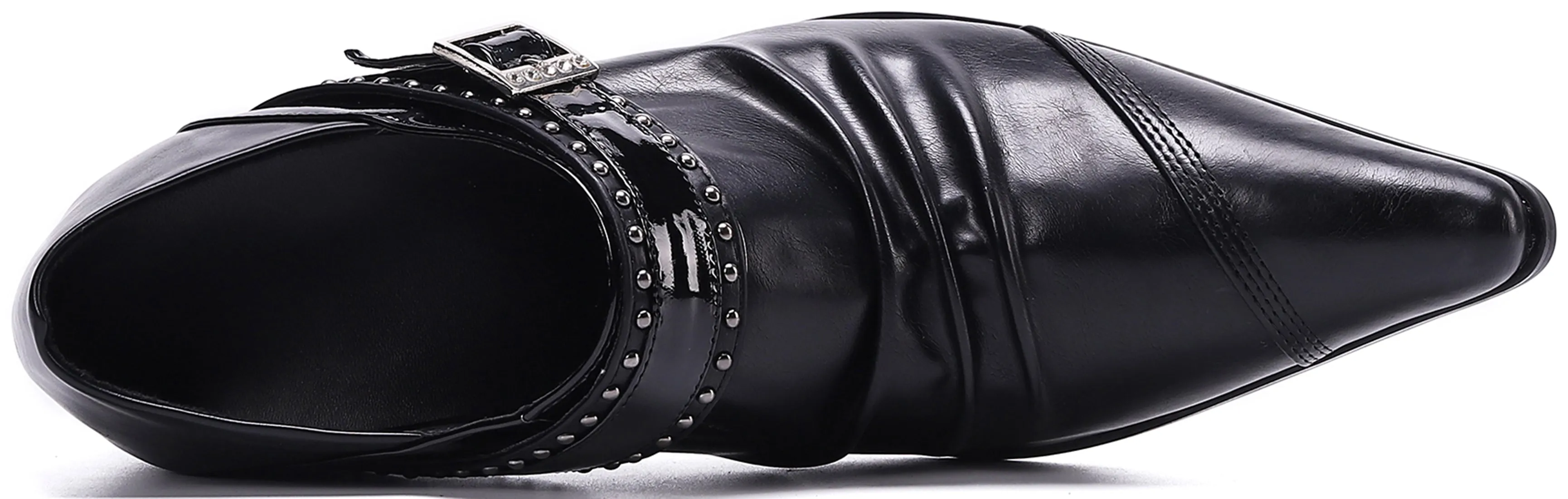 Men's Monk Strap Rivet Leather Opera Pumps