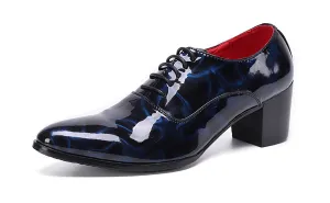 Men's Patent Leather Lace-Up Opera Pumps