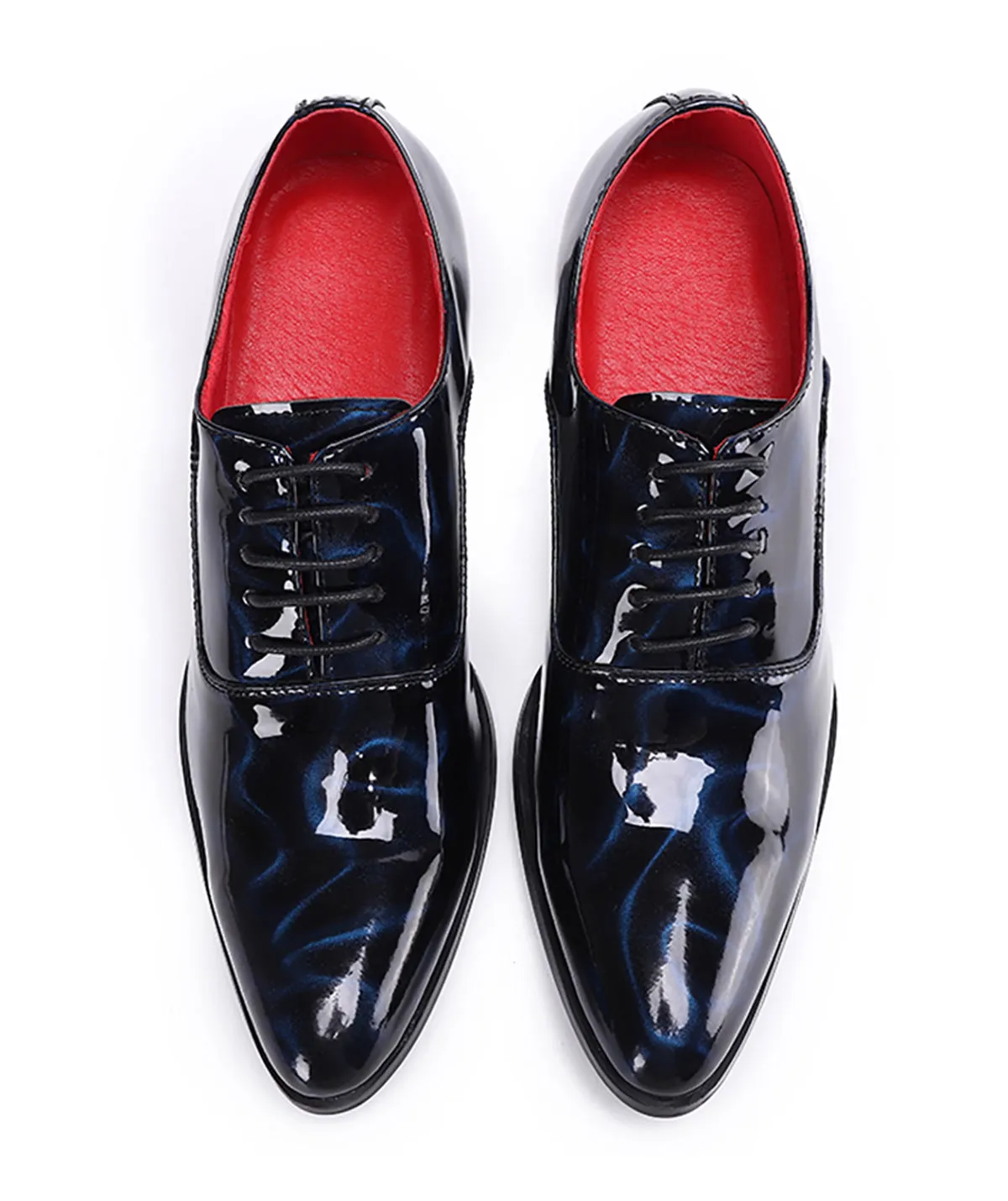Men's Patent Leather Lace-Up Opera Pumps