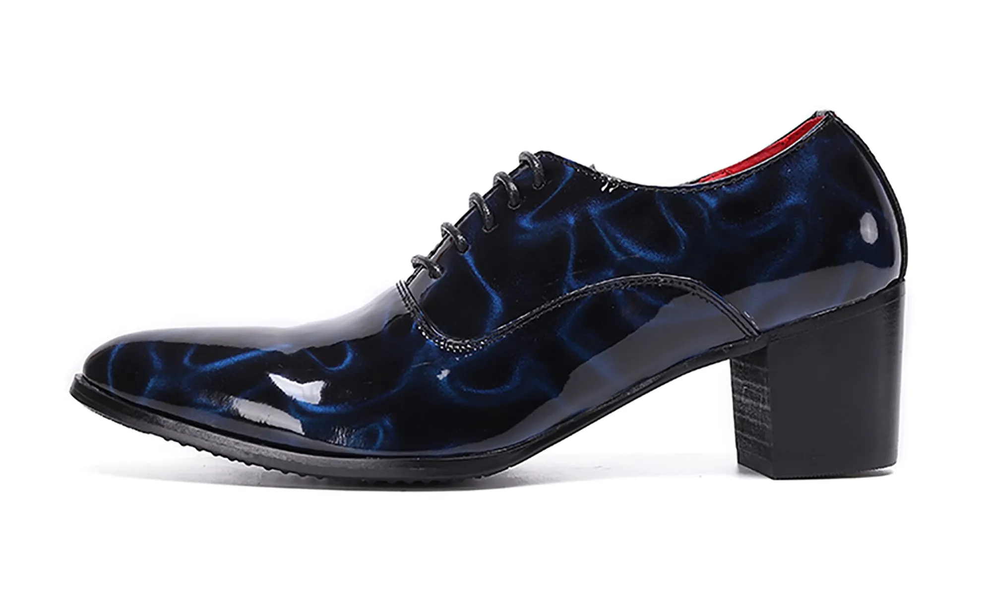 Men's Patent Leather Lace-Up Opera Pumps