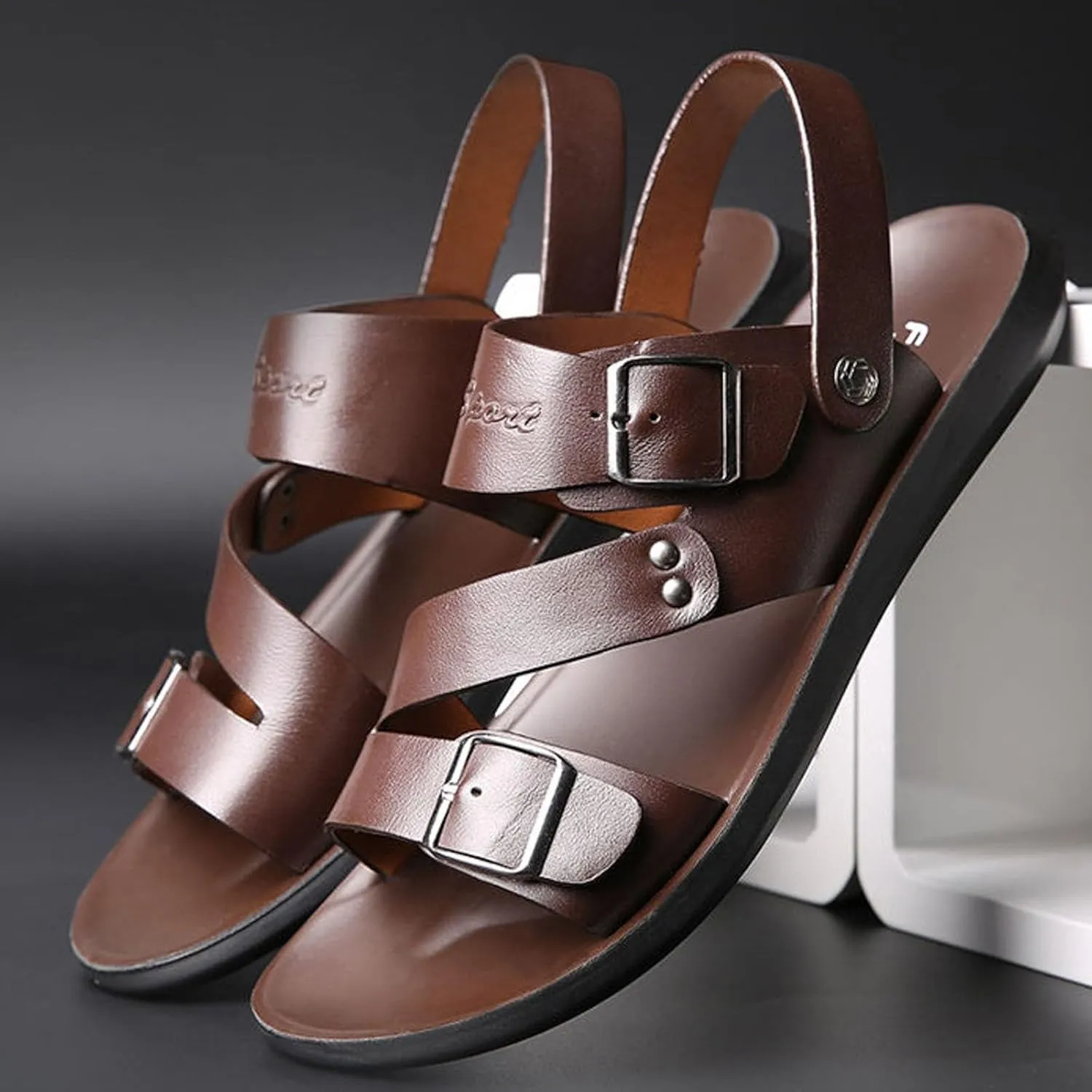 Mens Sandals Sandal Men Mens Beach Sandals Comfortable Adjustable Straps Open Toe Breathable Outdoor Sandal