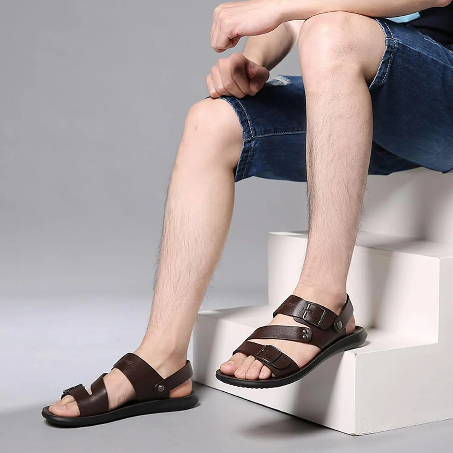 Mens Sandals Sandal Men Mens Beach Sandals Comfortable Adjustable Straps Open Toe Breathable Outdoor Sandal