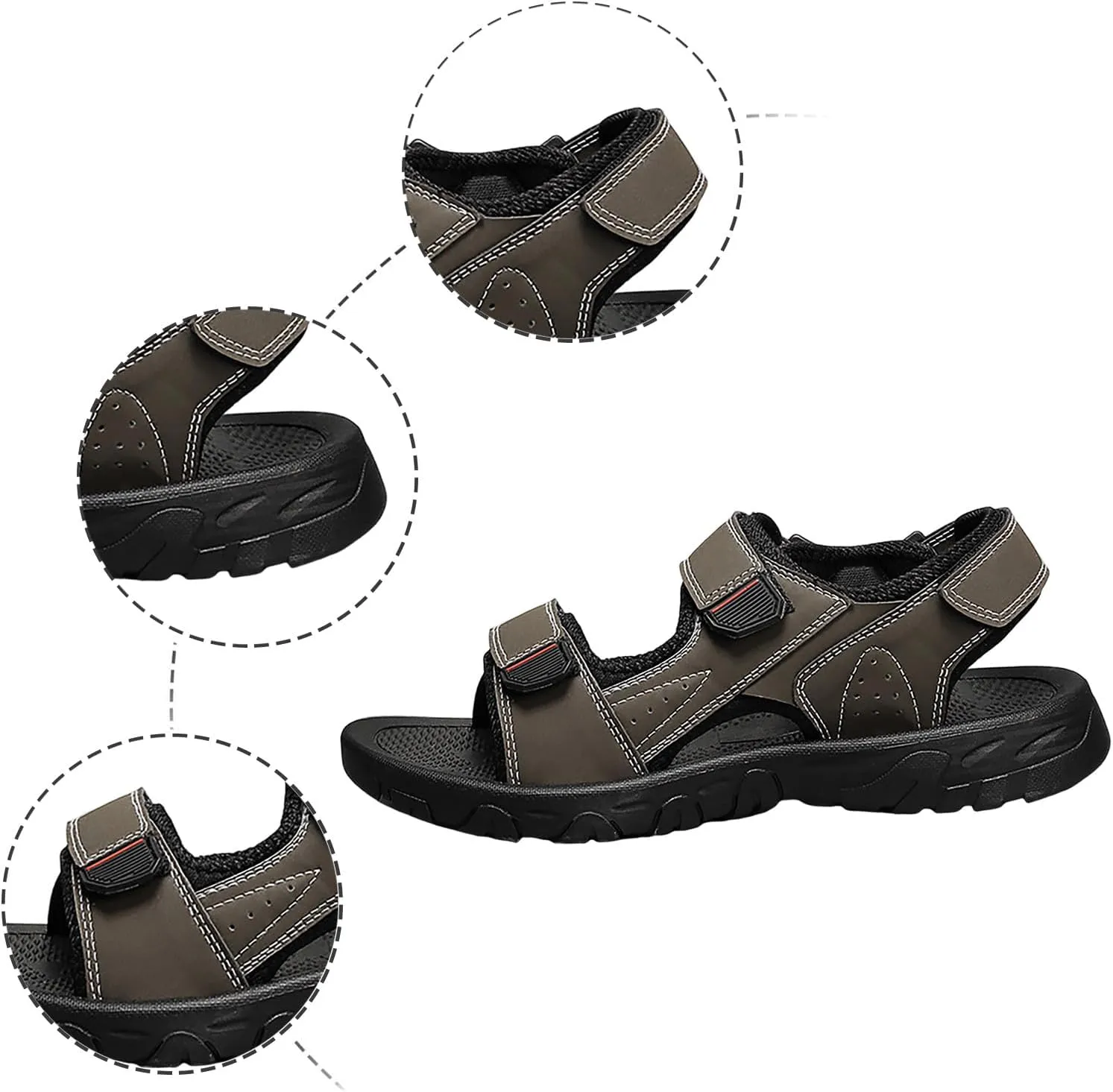 Mens Sandals Sandal Men Mens Beach Sandals Lightweight Non Slip Summer Casual Adjustable Straps Sandal
