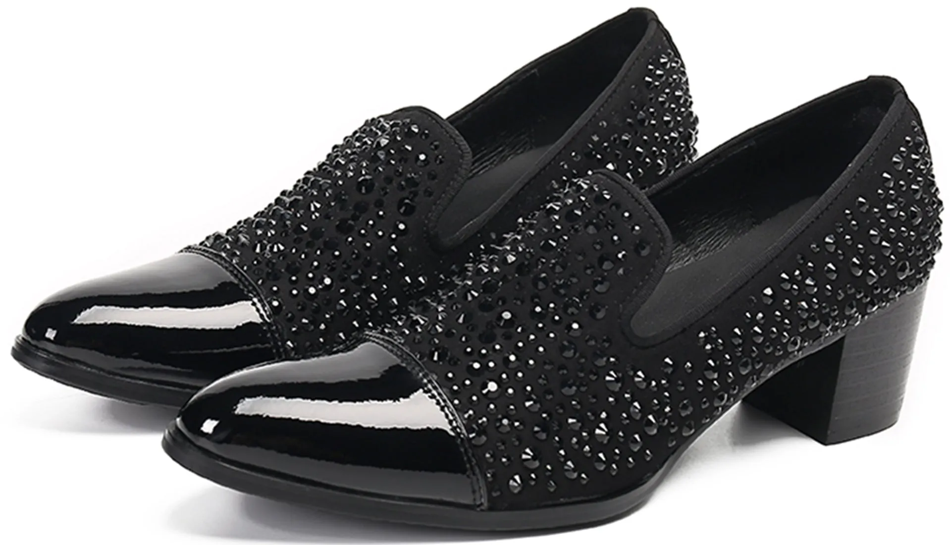 Men's Shiny Leather Opera Pumps