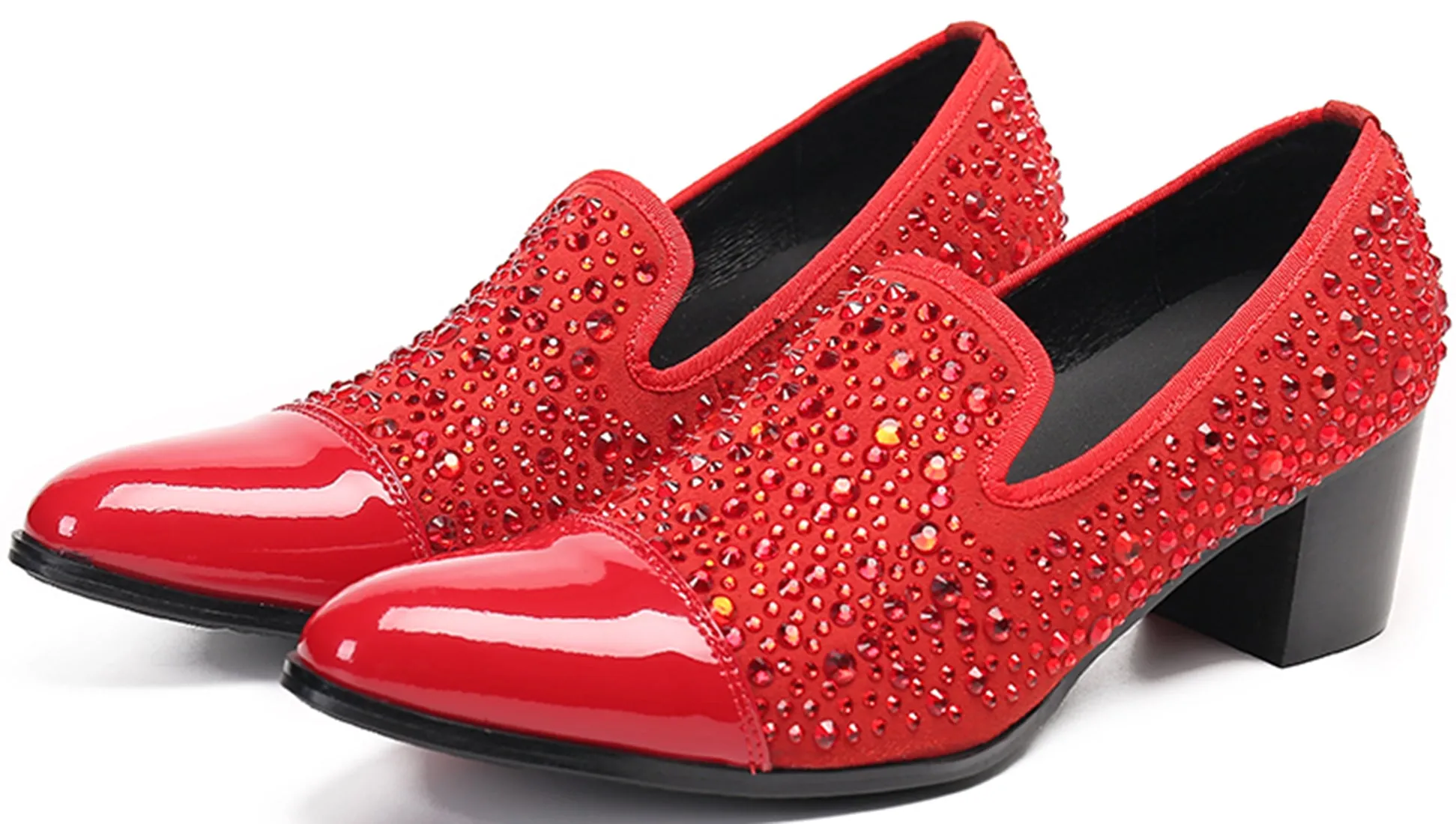 Men's Shiny Leather Opera Pumps