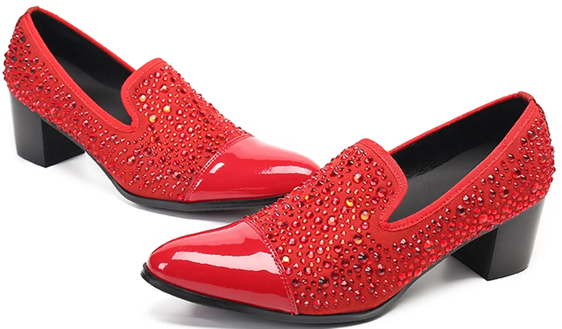Men's Shiny Leather Opera Pumps