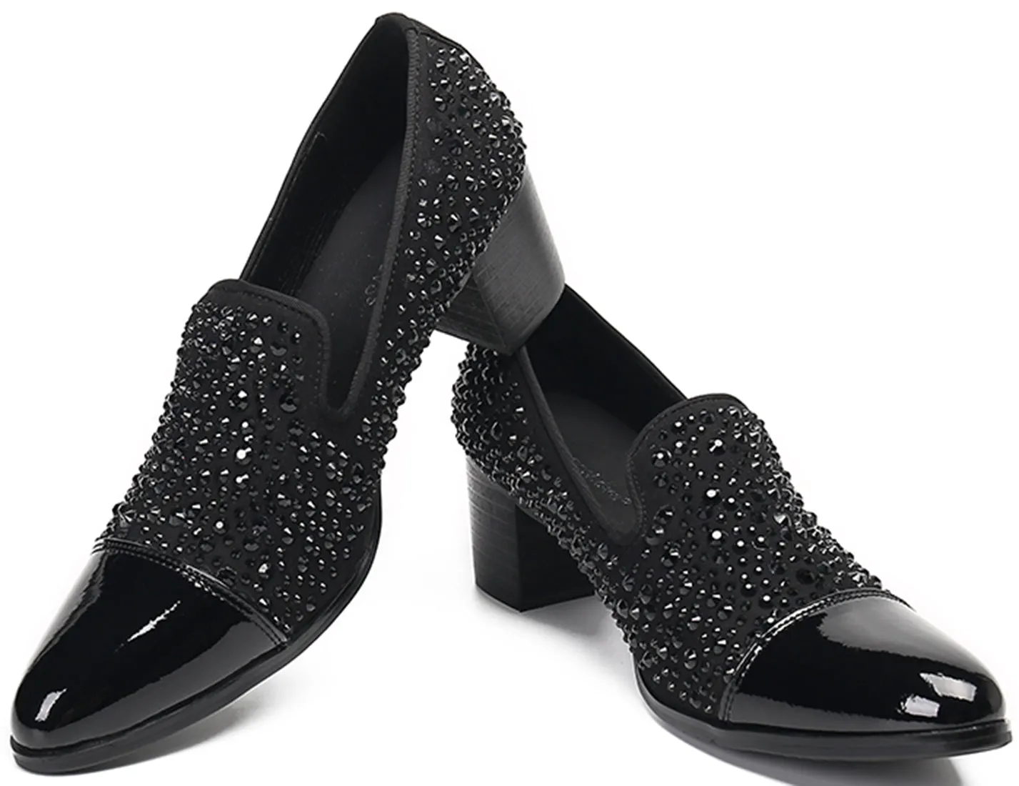 Men's Shiny Leather Opera Pumps