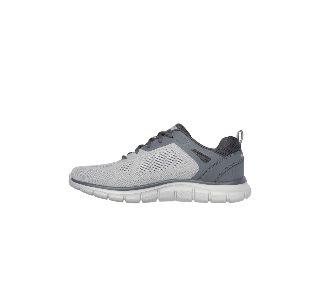 Mens Skechers Track Broader Shoes Grey