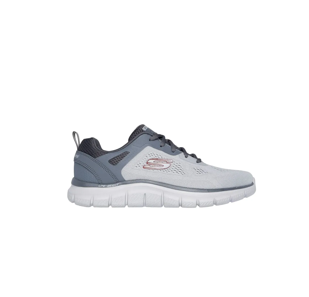 Mens Skechers Track Broader Shoes Grey