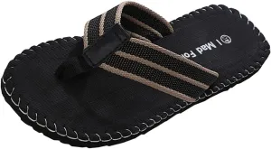 Mens Slippers for Beach Flip Flops for Men Open Toe Thong Sandals Comfortable Slip on Thick B-Black