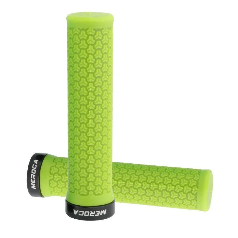 MEROCA 2Pcs Rubber Bicycle Grip 22.2mm Handlebar Non-slip Grip For Mountain Bike