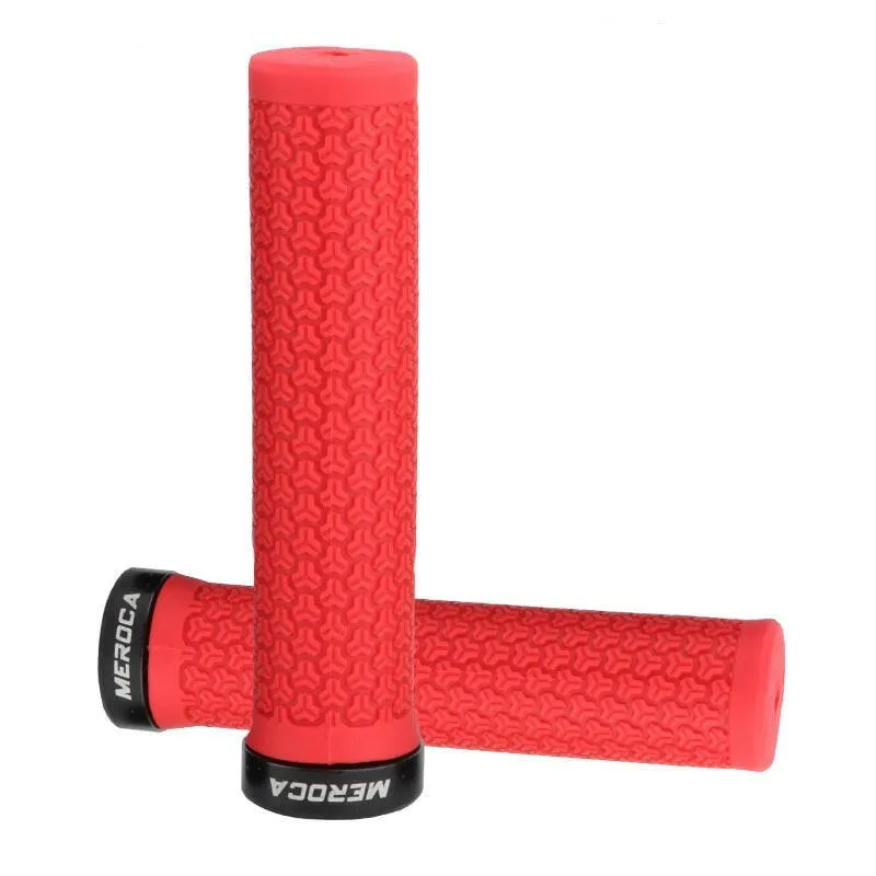 MEROCA 2Pcs Rubber Bicycle Grip 22.2mm Handlebar Non-slip Grip For Mountain Bike