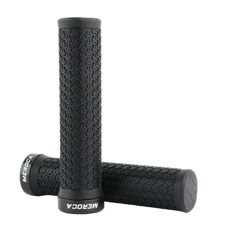 MEROCA 2Pcs Rubber Bicycle Grip 22.2mm Handlebar Non-slip Grip For Mountain Bike
