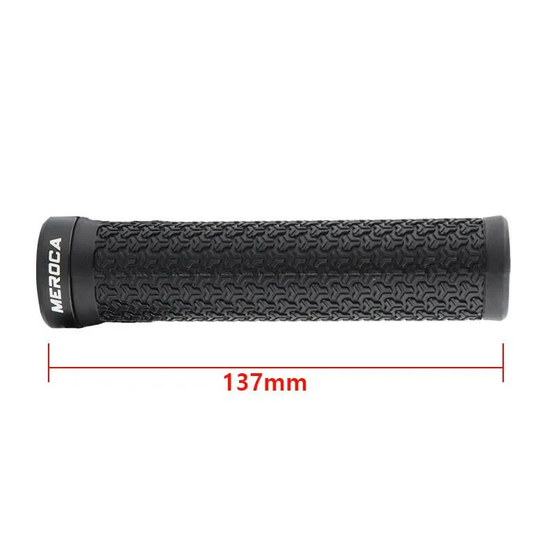 MEROCA 2Pcs Rubber Bicycle Grip 22.2mm Handlebar Non-slip Grip For Mountain Bike