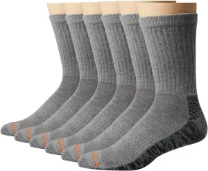 Merrell Men's and Women's Durable Everyday Work Crew Socks-3 & 6 Pair Packs-Unisex Arch Support and Anti-Odor Cotton