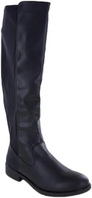 MIA Womens Charmed Solid Faux Leather Riding Boots
