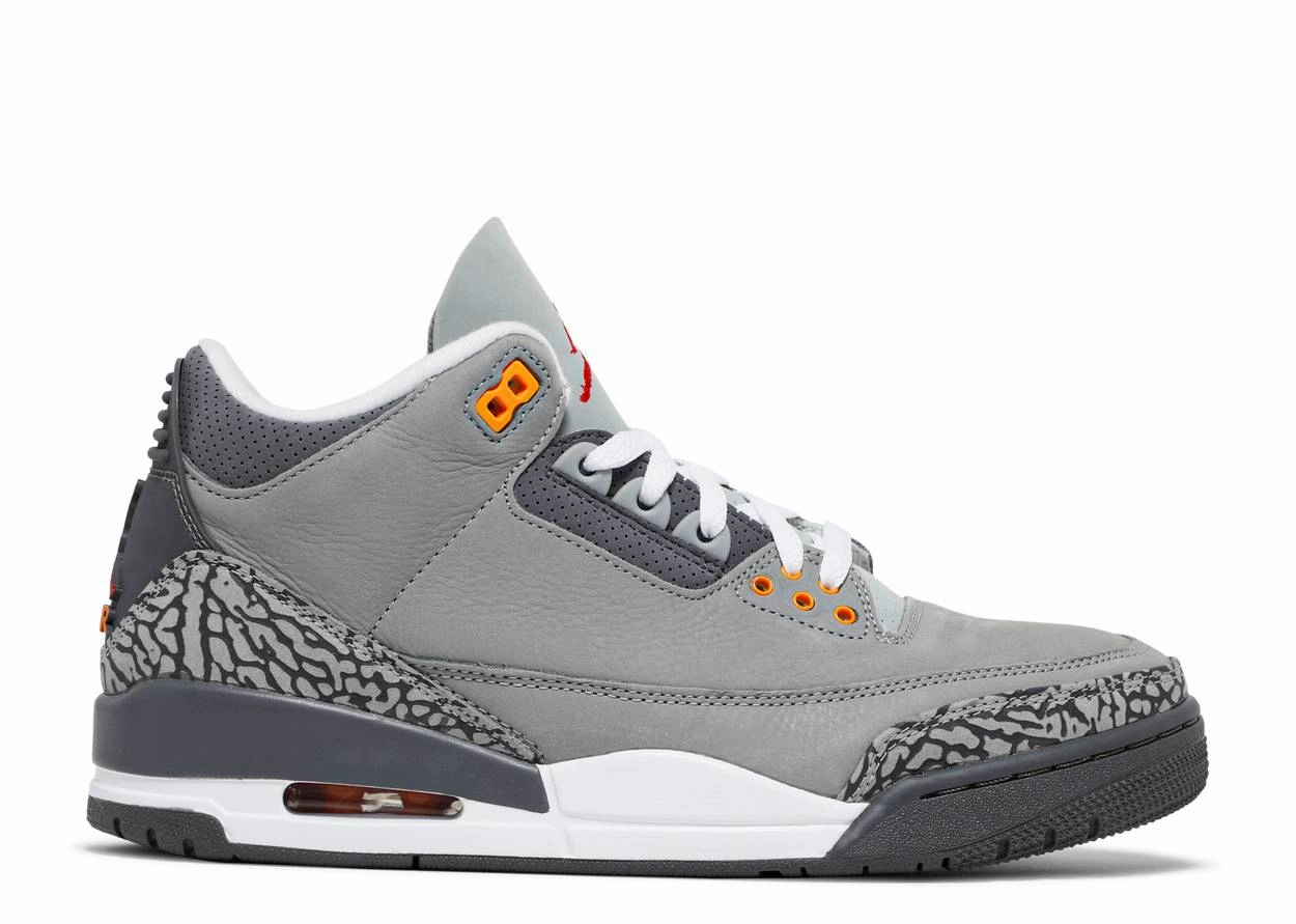 custom - fit shoes Jordan 3 Retro Cool Grey