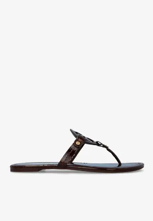 Miller Logo Plaque Leather Sandals