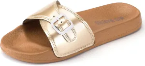 Mio Marino Adjustable Slides for Women - Beach Sandals - House Slippers