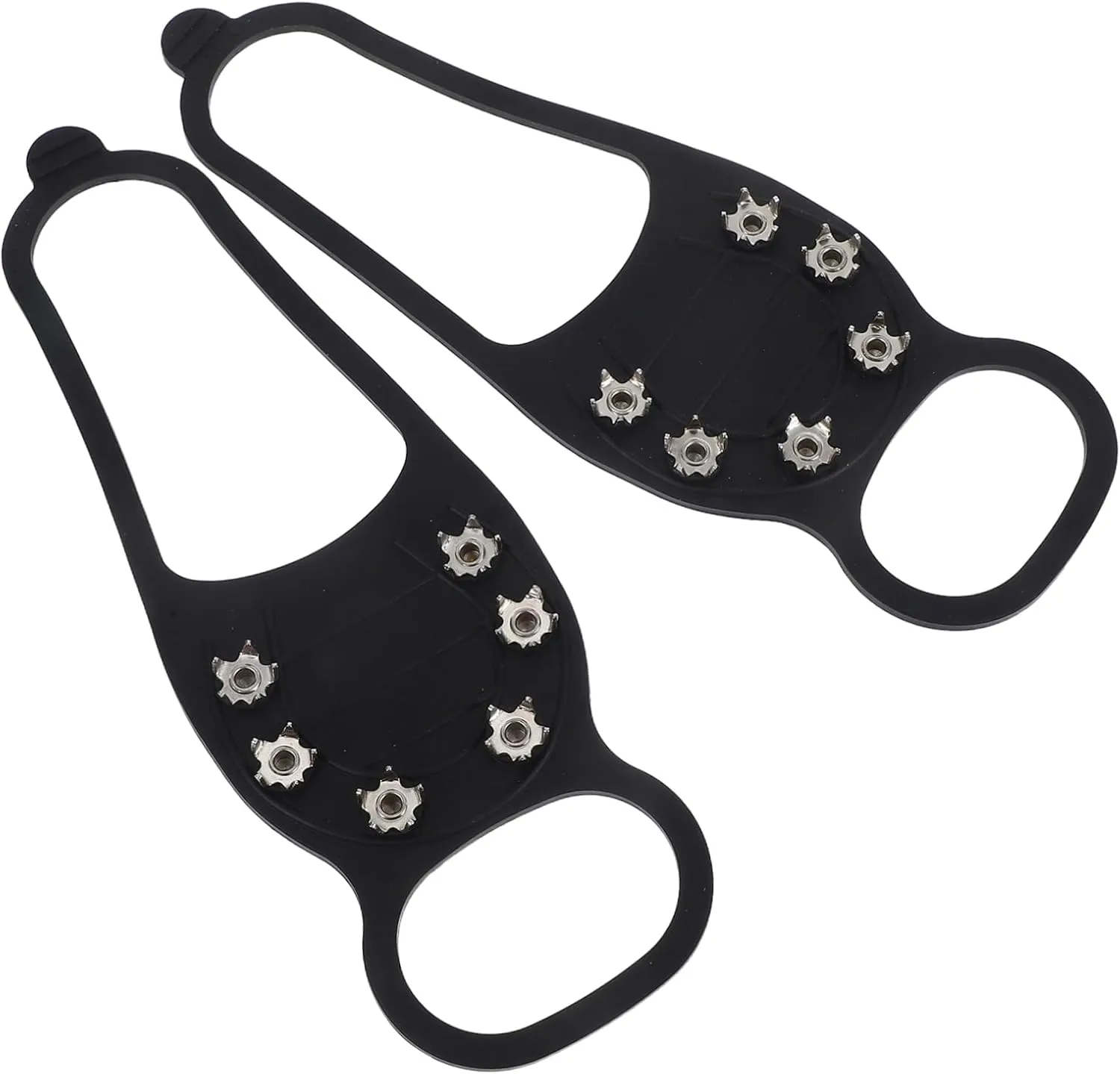Mipcase Outdoor Ice Cleat Spikes Crampons Snow Spikes for Boots Silicone Grips 1 Pair for Safe Winter Walking