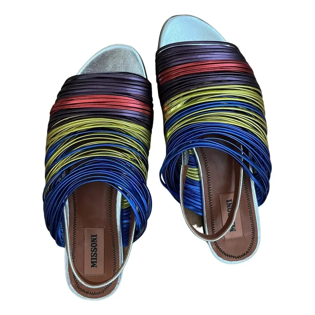 Missoni Flat Sandals Metallic Multicolor MS5046.015