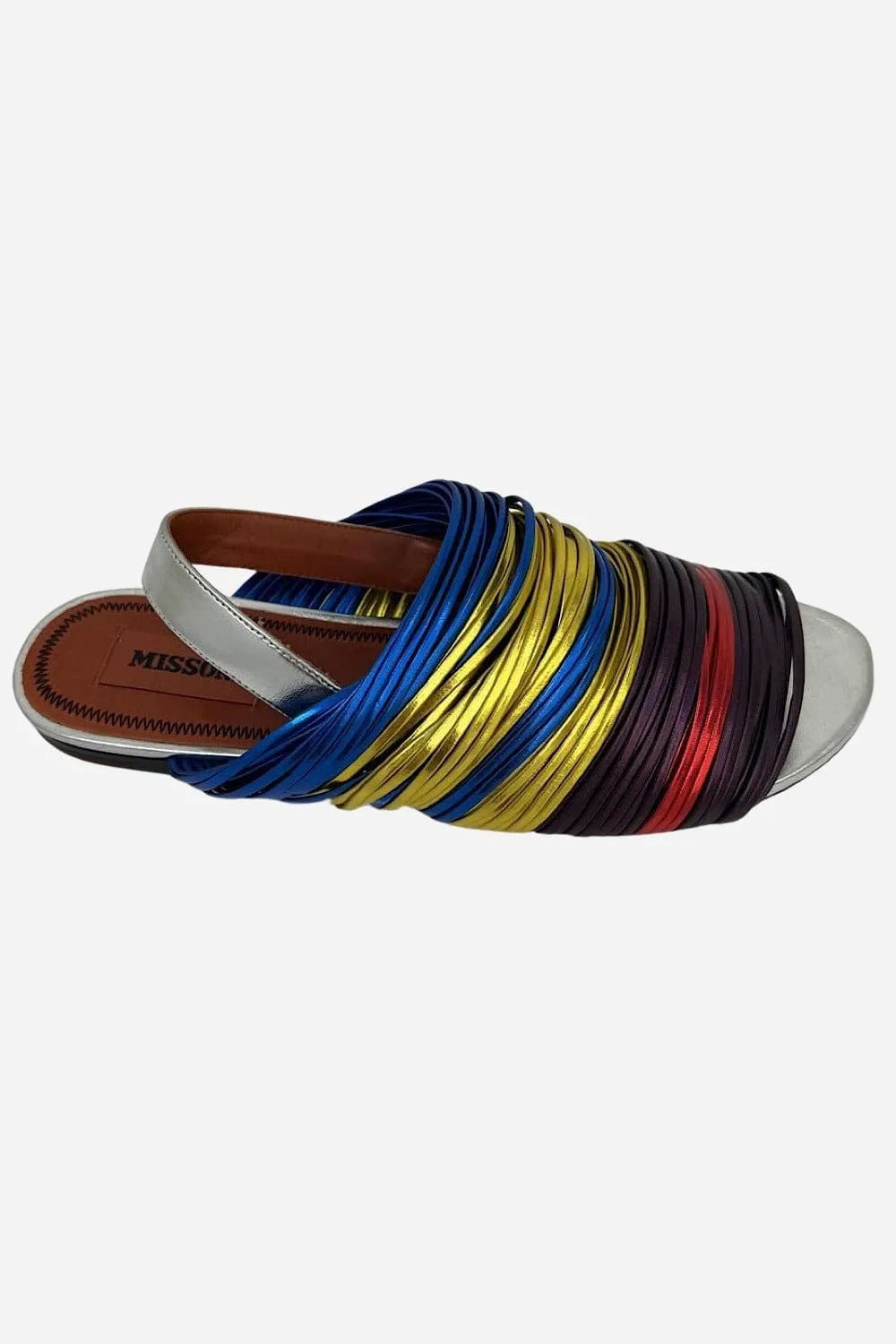 Missoni Flat Sandals Metallic Multicolor MS5046.015