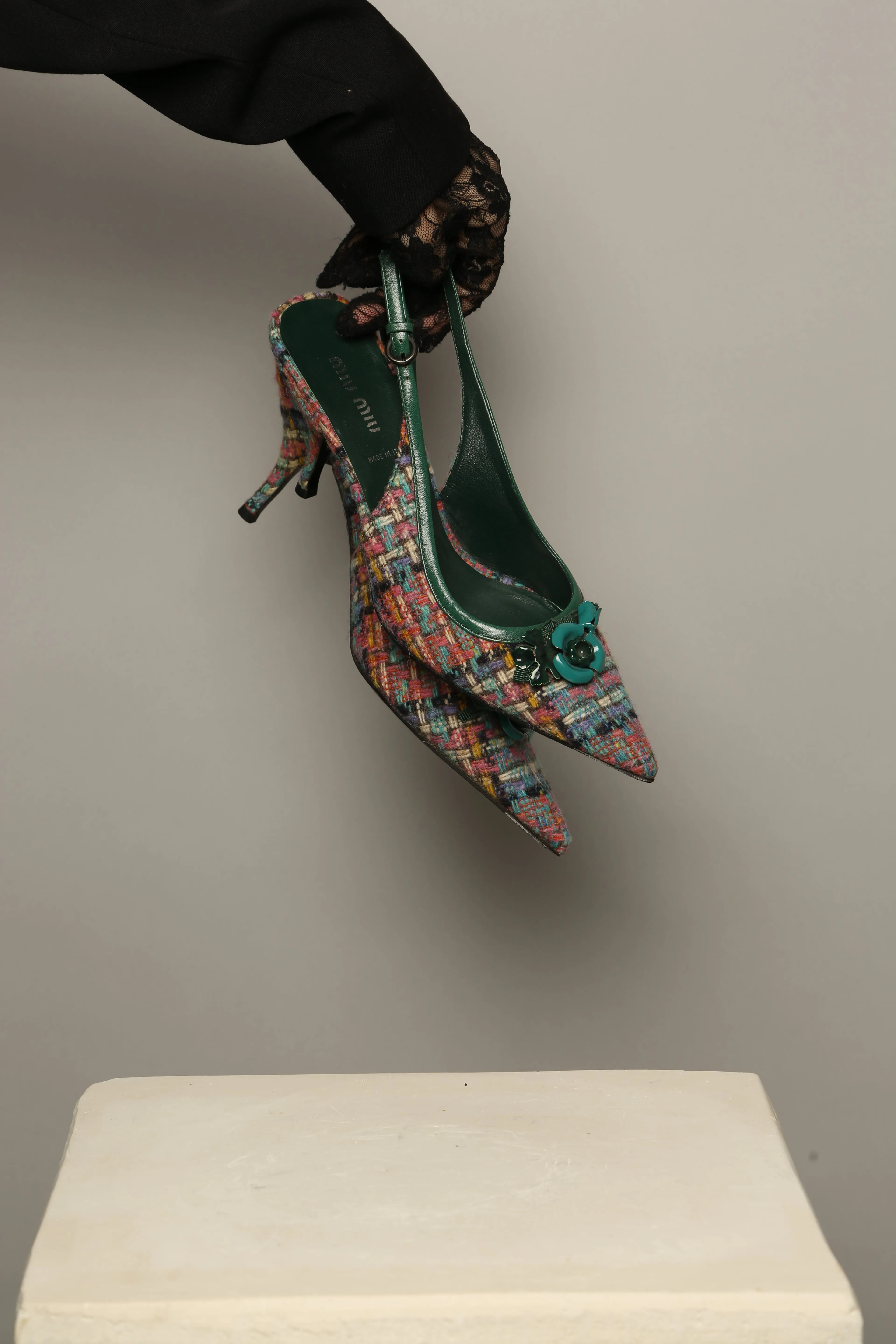 MIU MIU Multicolor Slingbacks
