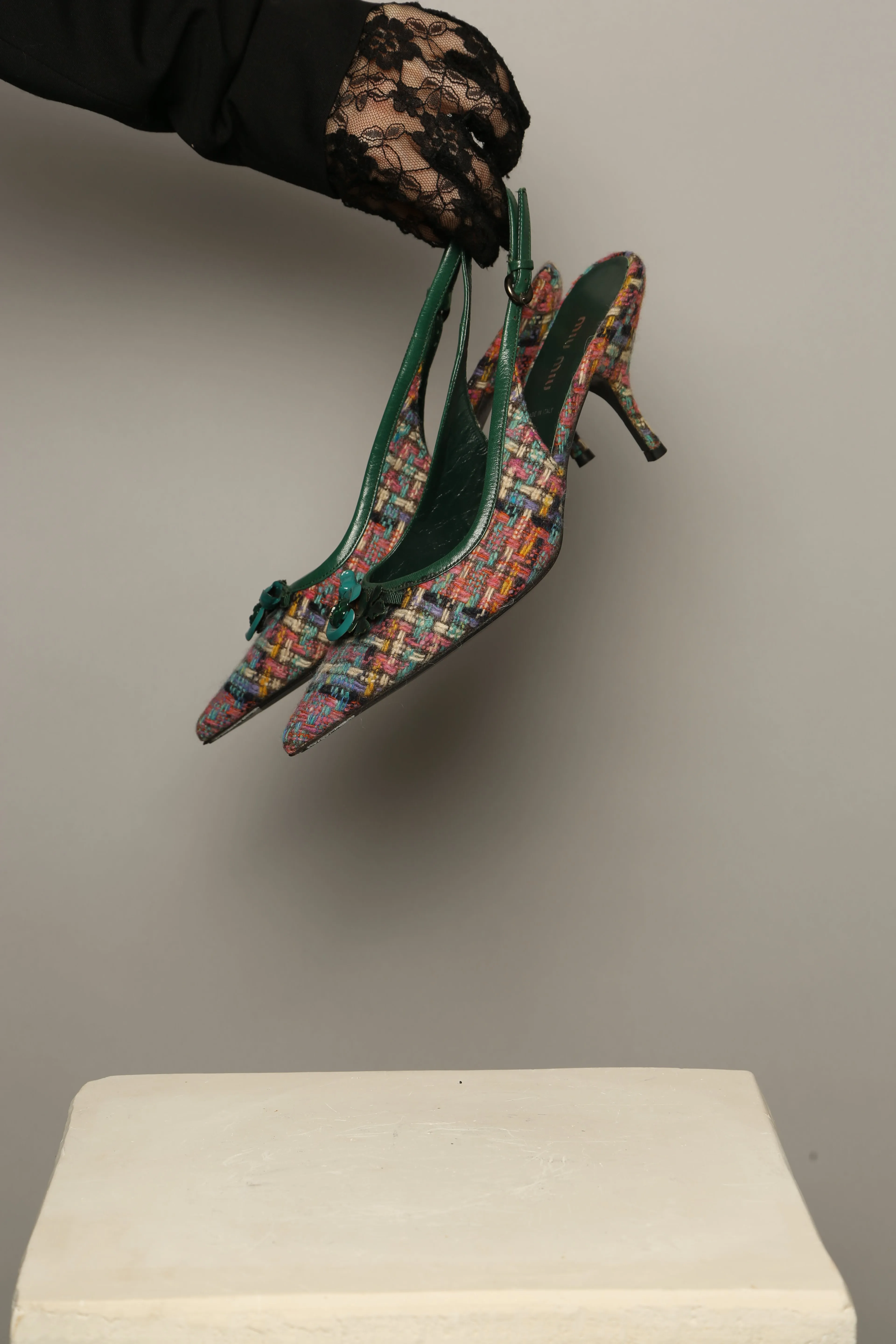 MIU MIU Multicolor Slingbacks