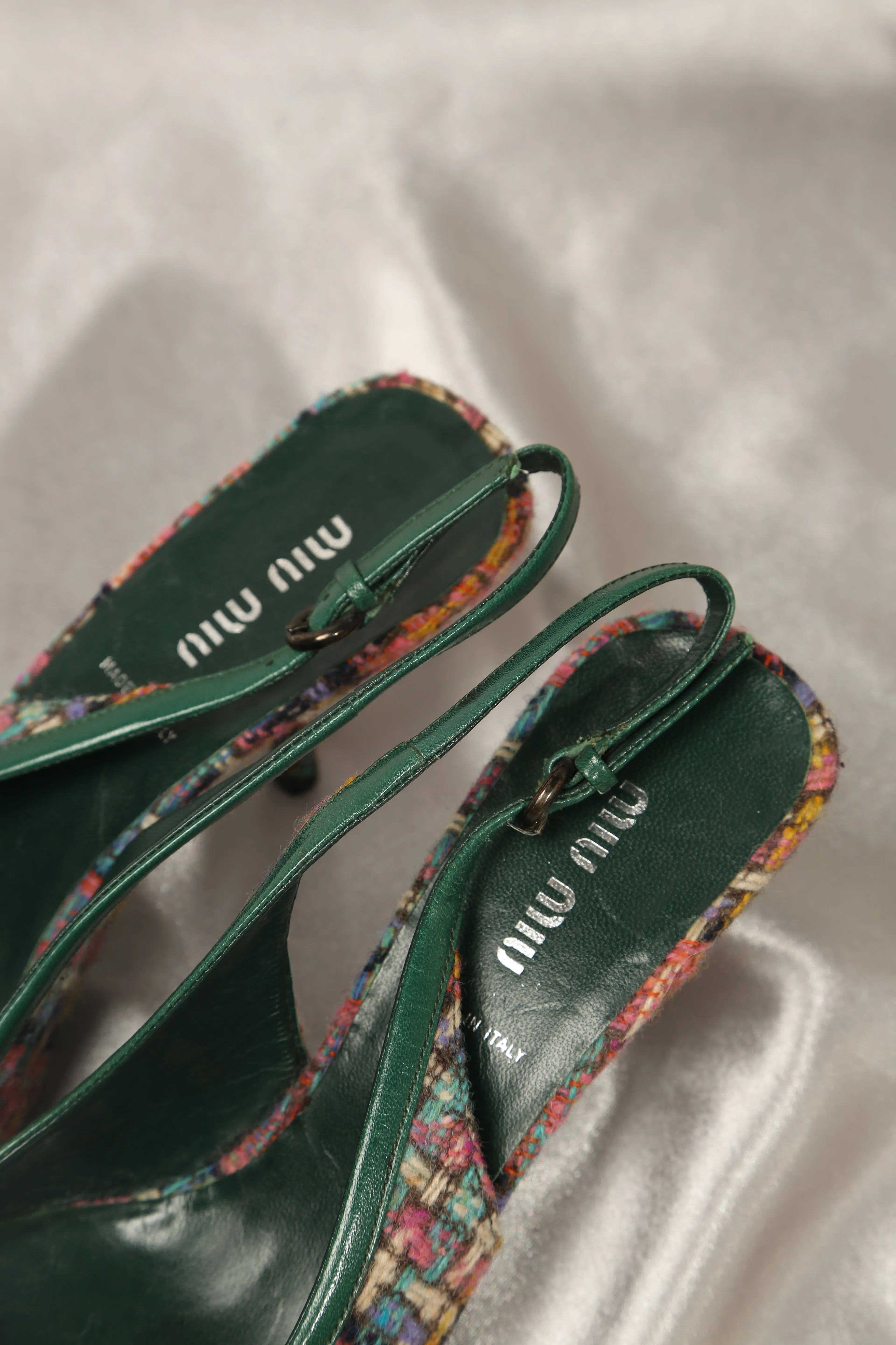 MIU MIU Multicolor Slingbacks