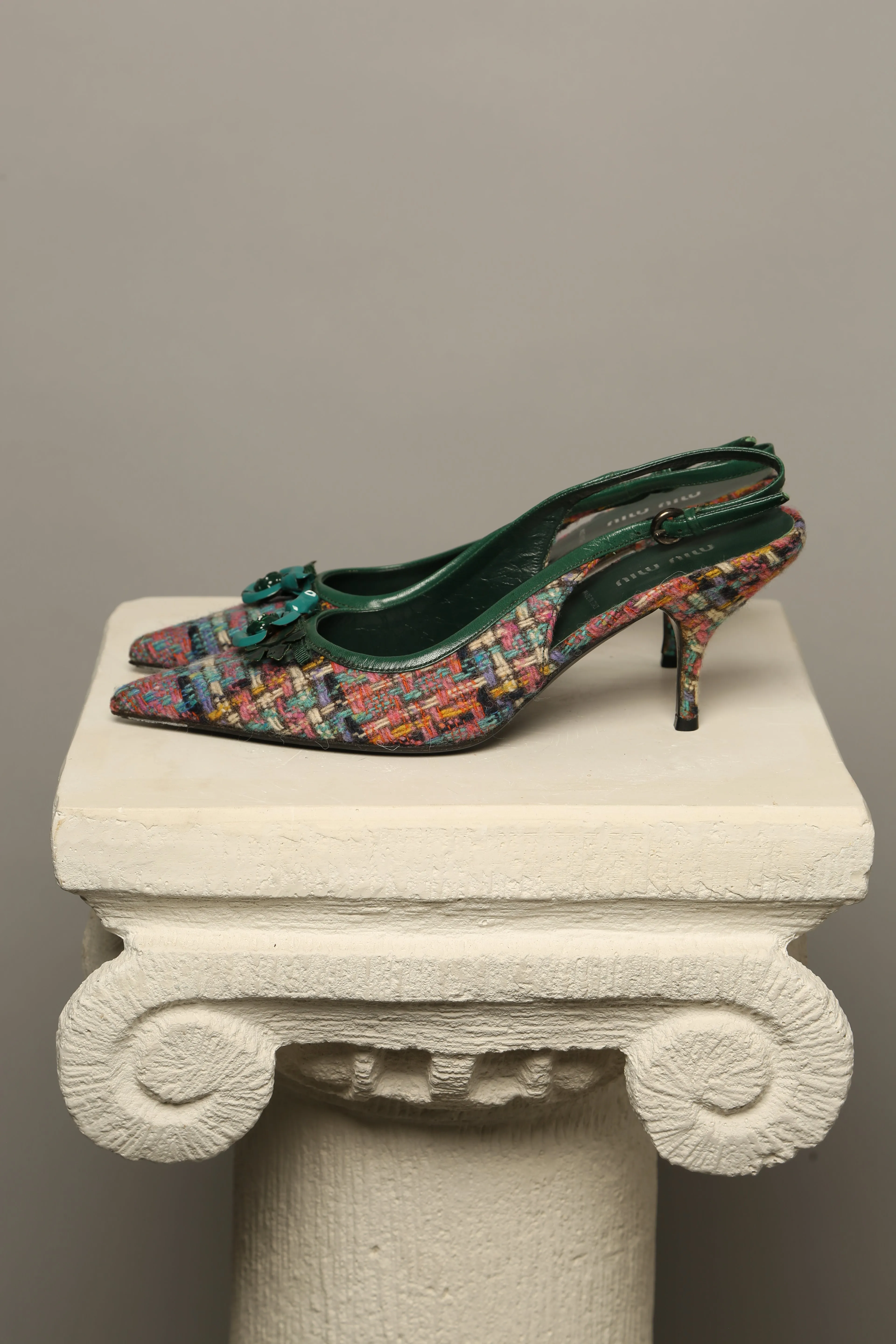MIU MIU Multicolor Slingbacks