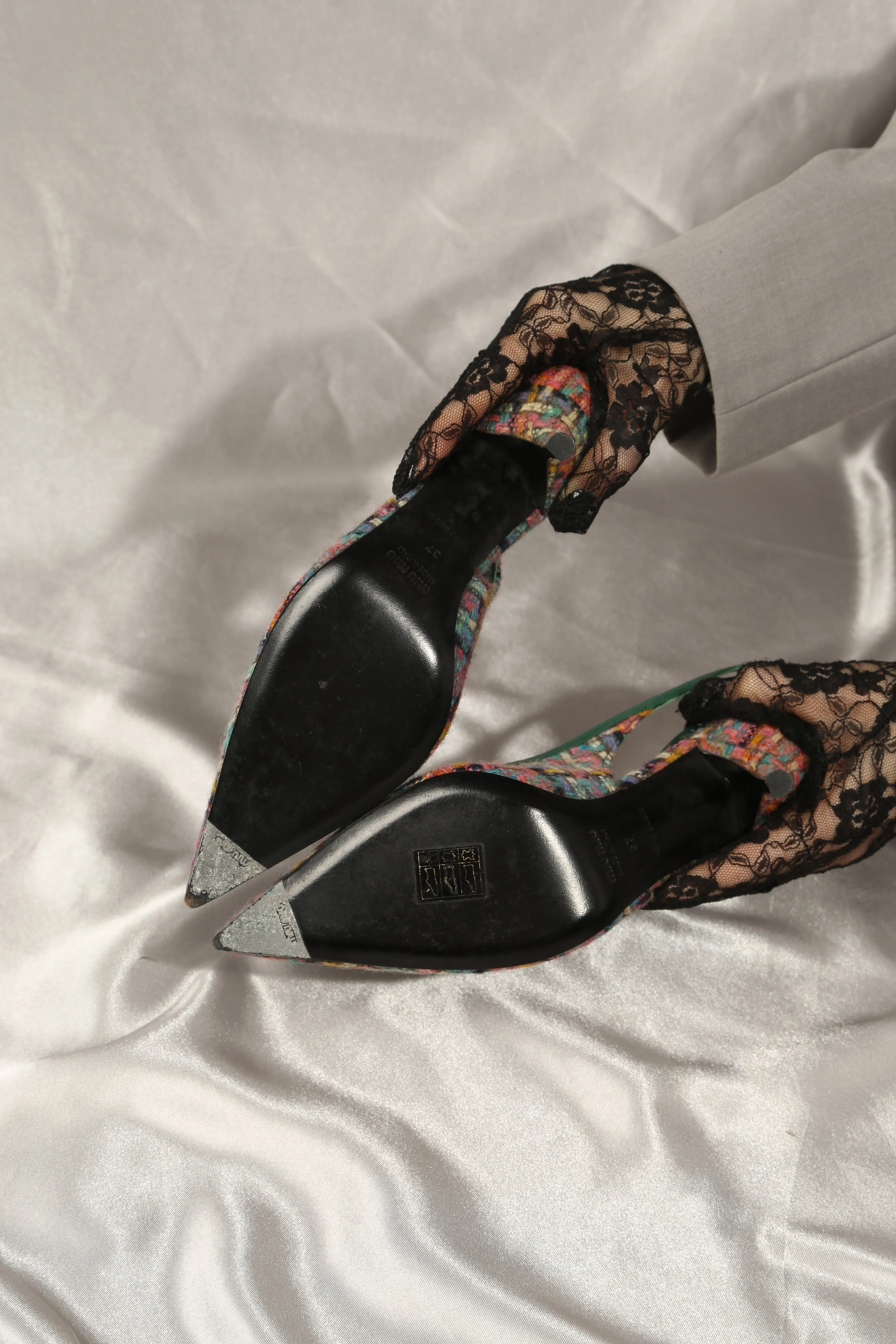 MIU MIU Multicolor Slingbacks