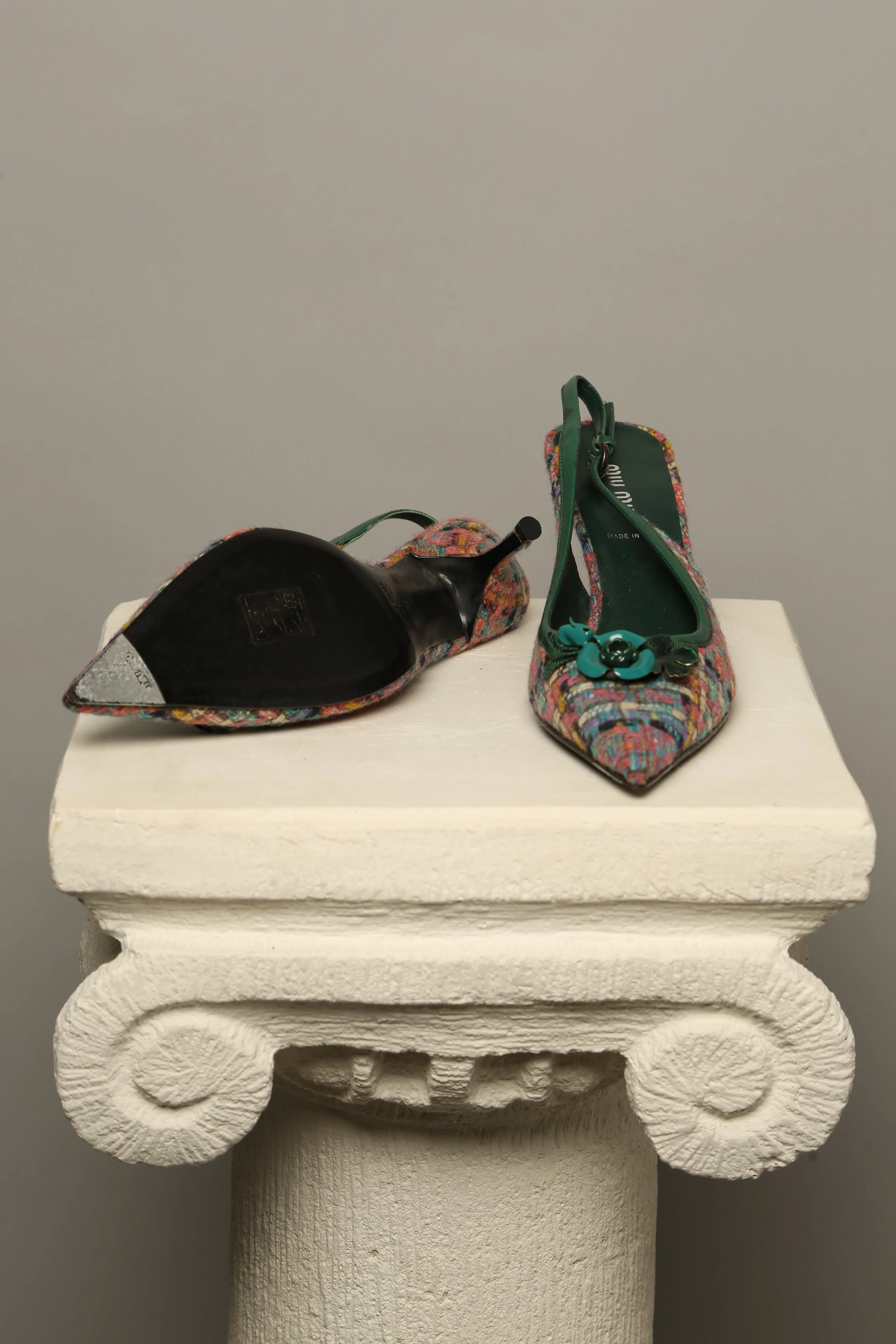 MIU MIU Multicolor Slingbacks