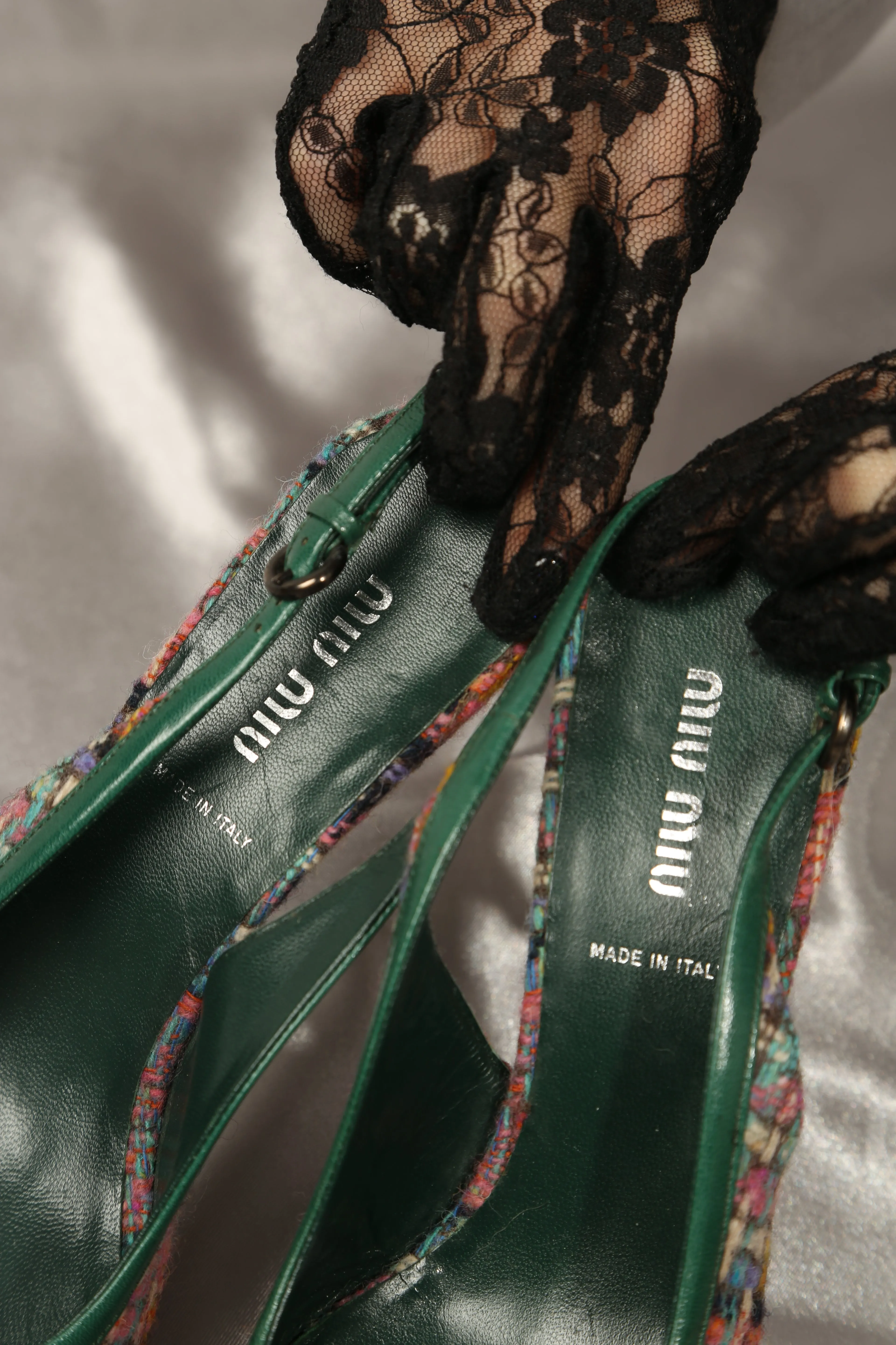 MIU MIU Multicolor Slingbacks