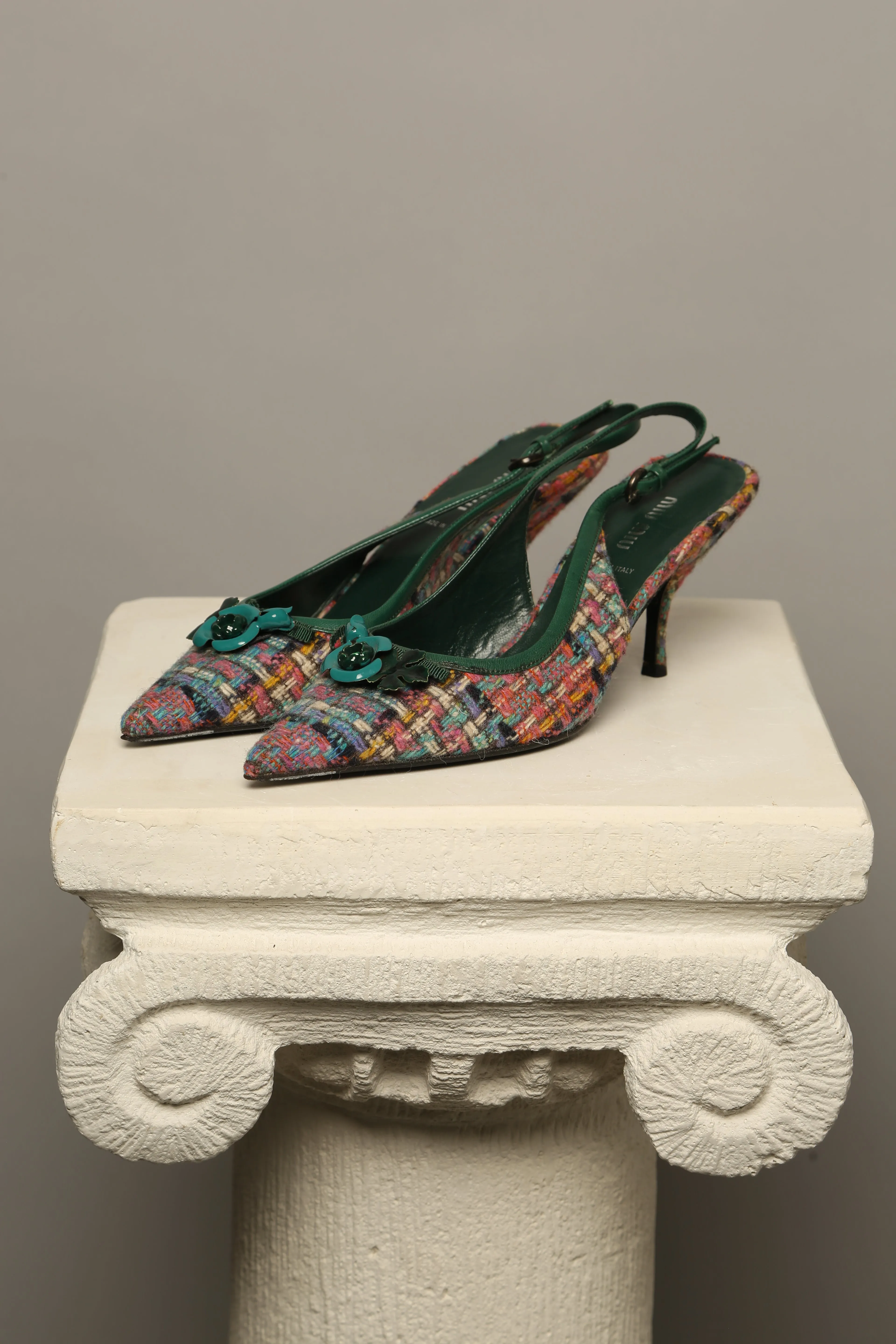 MIU MIU Multicolor Slingbacks