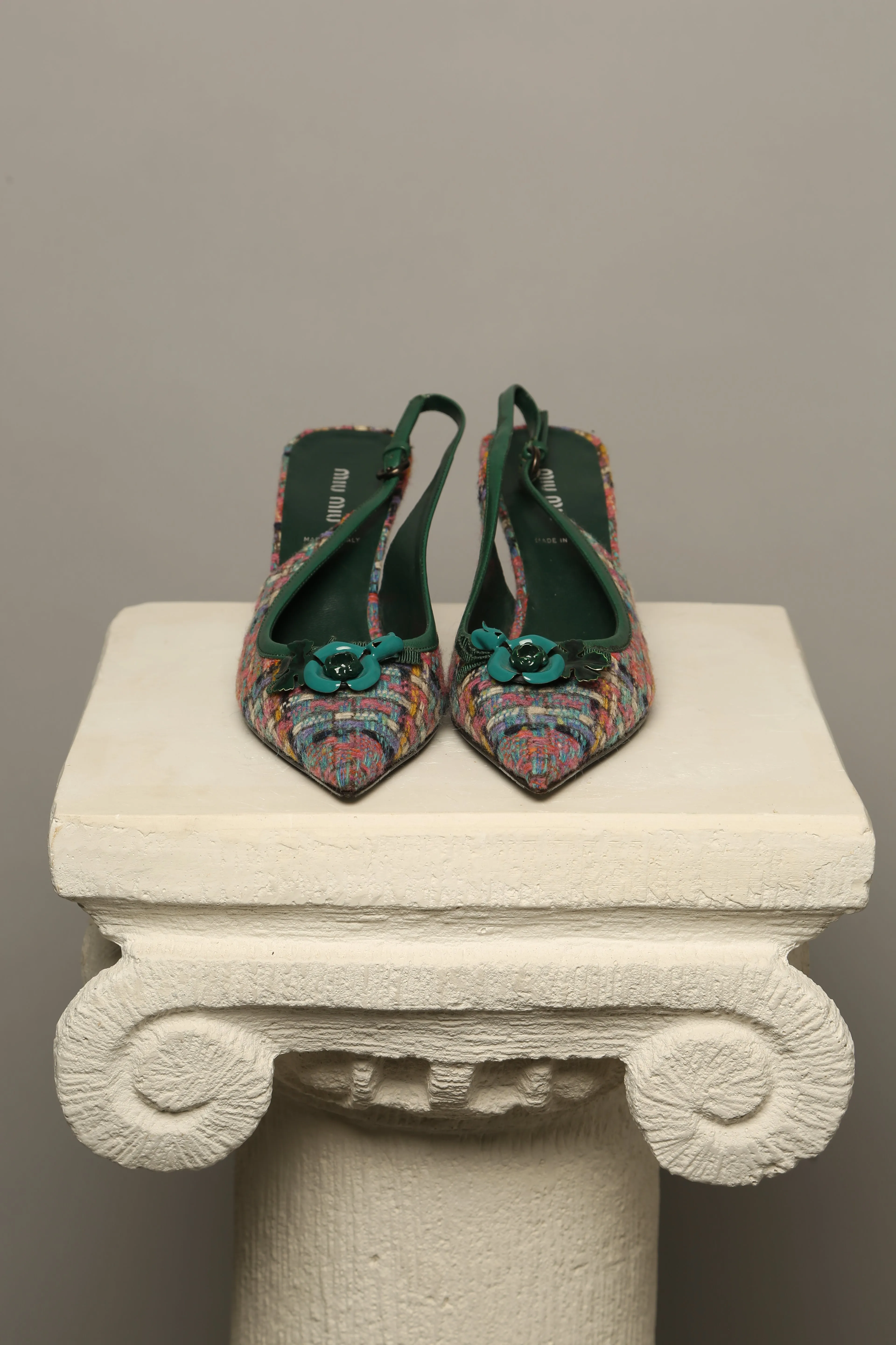 MIU MIU Multicolor Slingbacks