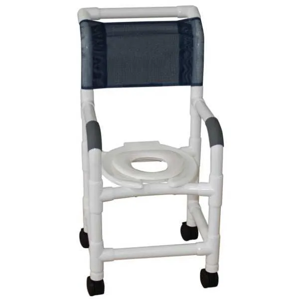 MJM International Small Adult/Pediatric PVC Shower Chair with Seat Reducer