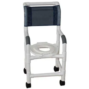 MJM International Small Adult/Pediatric PVC Shower Chair with Seat Reducer